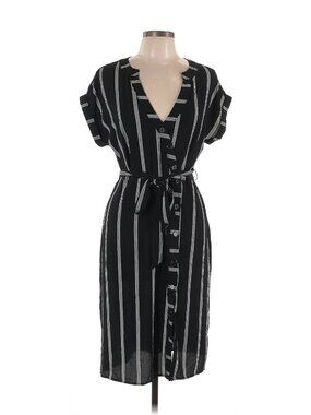 Luxology Women's Black & White V-Neck Dress